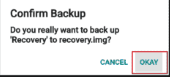 confirm the backup